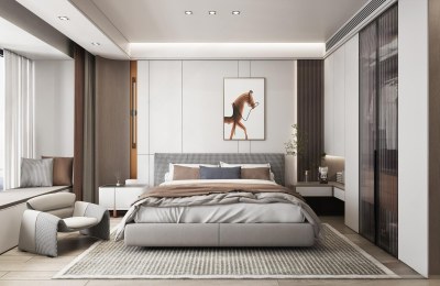 现代卧室3D模型下载